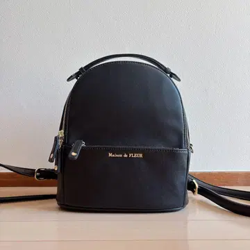 새상품 택 없음 Maison de FLEUR 리본 M 백팩 블랙