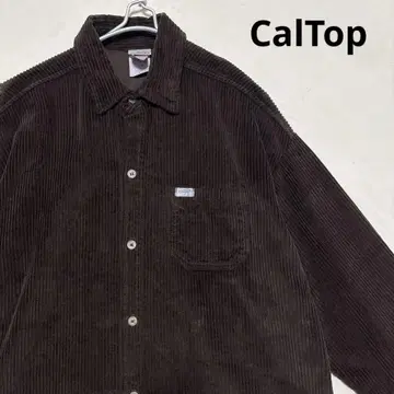 CalTop 코듀로이 롱 슬리브 셔츠 다크 브라운 칼탑