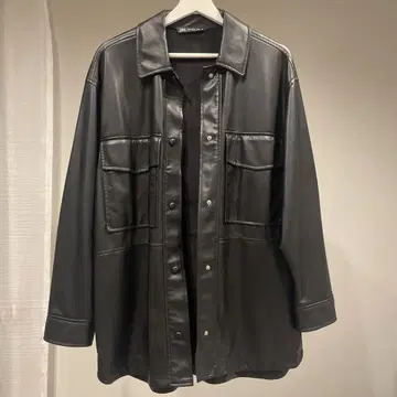 ZARA * 가죽 자켓 가죽 셔츠 오버 사이즈 새상품급