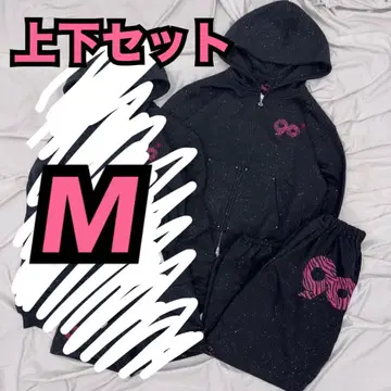 9090 girl 셋업 Logo Glitter Hoodie 팬츠
