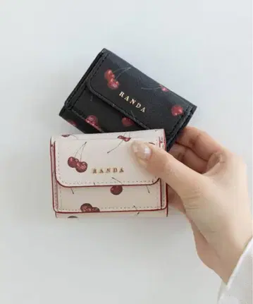 RANDA 체리 프린트 미니 지갑
