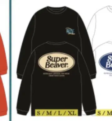 Super Beaver 롱 슬리브 티셔츠 블랙 M