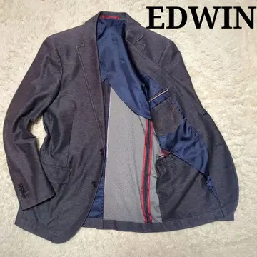 새상품급! EDWIN 스트레치 데님 테일러드 자켓 L 사이즈 적미