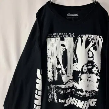더 샤이닝 롱 티셔츠 무비 티 2XL 사이즈 호러 티 블랙