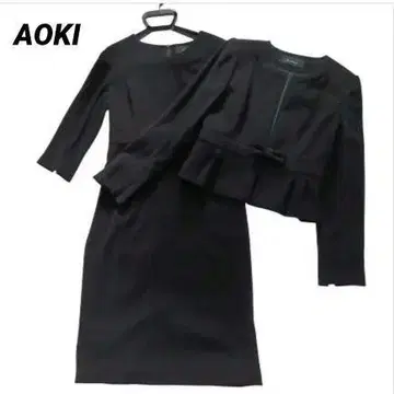 AOKI 여성용 블랙 포멀 상복 예복 원피스 셋업