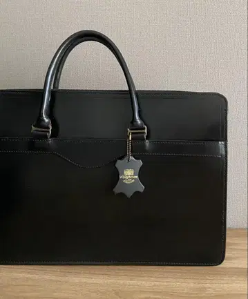 화이트하우스코스 브리프 케이스 브라이들 가죽 블랙 블랙 천연 가죽