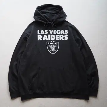 라스베가스 레이더스 프린트 로고 풀오버 후드티 블랙 XL