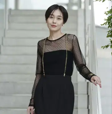 Rouge vif Anna 도트튤시어T셔츠
