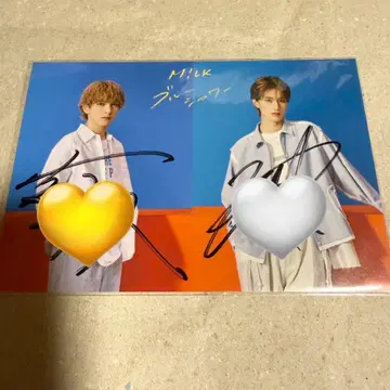 M!LK 야마나카 유타로 요시다 진토 친필 사인 엽서