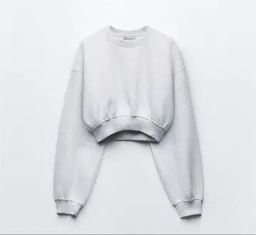 [ 미사용 ] ZARA 베이직 크롭 스웨트 셔츠