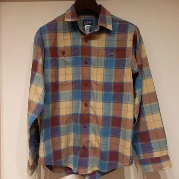 patagonia 오가닉 코튼 체크 무늬 셔츠 남성용 XS