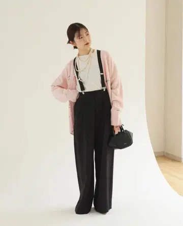 SLOBE IENA 서스펜더 슬랙스 38 사이즈 블랙