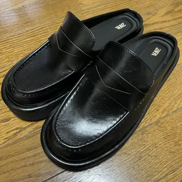 ZARA 청키 밑창 뮬 로퍼 25cm