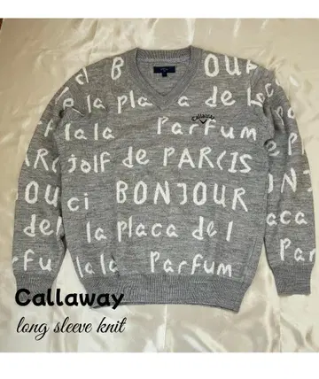 Callaway/캘러웨이 그레이 긴팔 니트 L 골프웨어 남성용