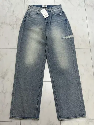 GYDA H/W DEEP SIDE BACK DAMAGE 와이드 데님 팬츠