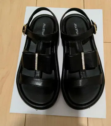 질스튜어트 리본 풋베드 샌들 블랙 M JILL STUART