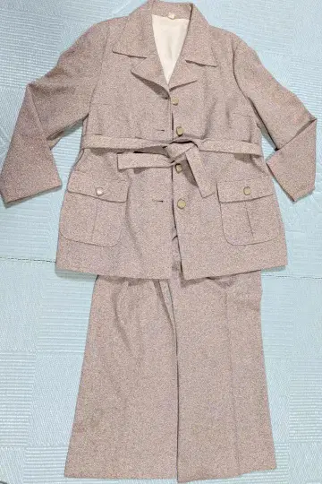 [ 새상품급 ] 베이지 계열 수트 셋업 셋업 16 사이즈 일본제