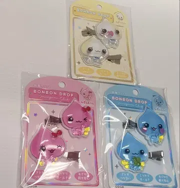 3개 세트 물방울짱 BONBON DROP 앞머리 클립