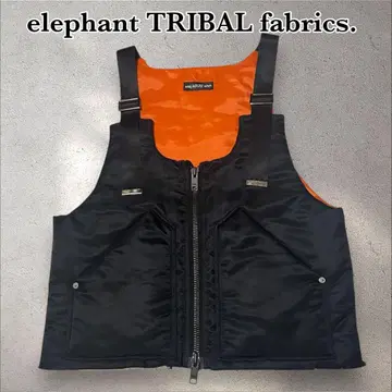 elephant TRIBAL fabrics MA-1 VEST 블랙