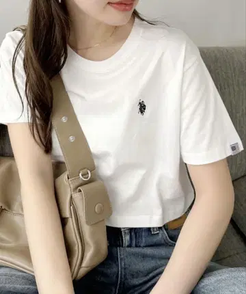 Ada. 별주 U.S. POLO ASSN 크롭 베이직 T셔츠