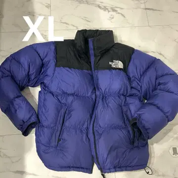 THE NORTH FACE 눕시 XL 다운 자켓 보라색/블랙