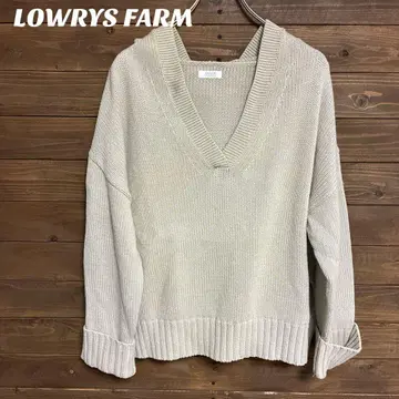 [ 로리즈팜 ] LOWRYS FARM V넥 니트 후드 F