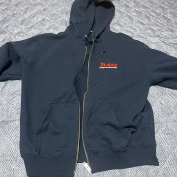 XLARGE 네이비 풀 집업 후드티 S 사이즈