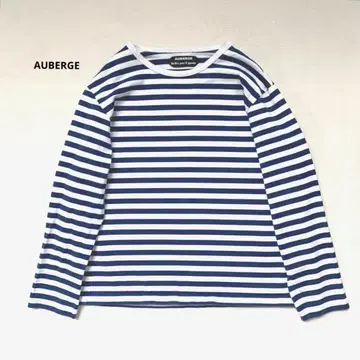 AUBERGE 오베르쥬 보더 티셔츠 네이비 40
