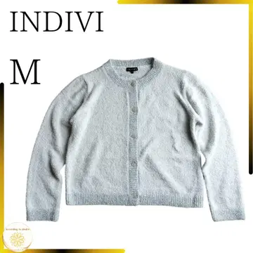 인디비 여성용 니트 가디건 긴팔 m 38 화이트 실버 가을