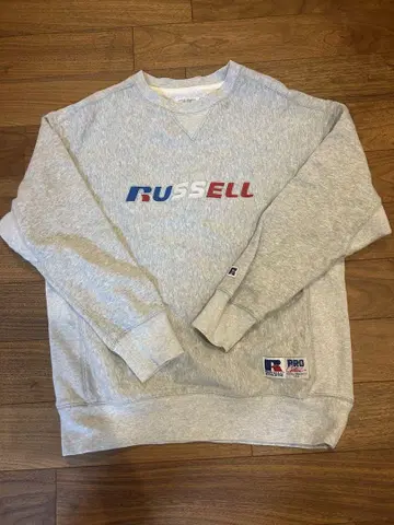 구제 의류 RUSSELL V넥 맨투맨 S 사이즈 그레이