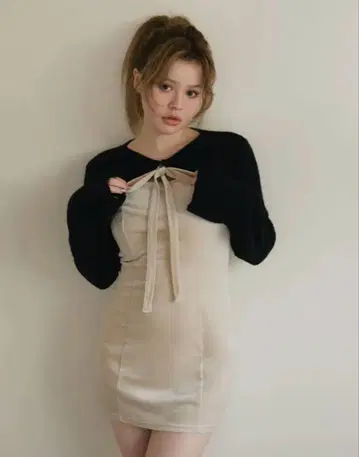 andmary Anita ribbon mini dress