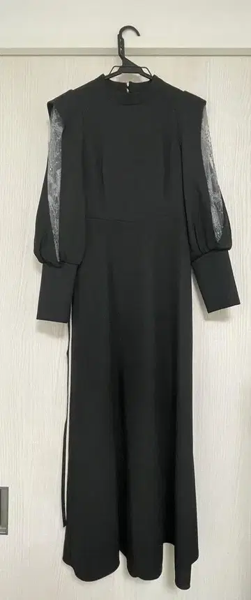 파티 드레스/블랙/블랙/비침/레이스