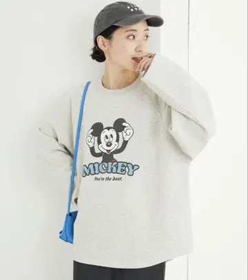 새상품급 FREAK'S STORE 미키 맨투맨 그레이