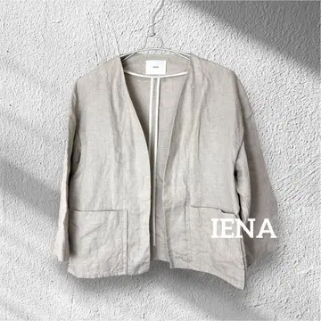 IENA 이에나 노카라 린넨 자켓 겉옷 7부 소매 사이즈 36