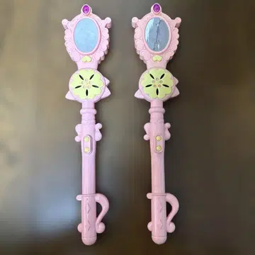 쇼와 레트로 TAKARA 1988년 여아 완구 핑크 거울 스틱