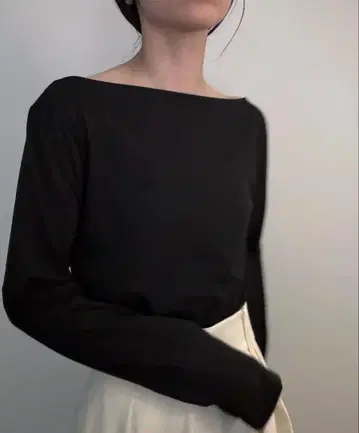 digne sheer boat neck black