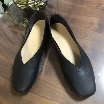 시착만 한 상품 EN 키다리 아저씨 스퀘어토 플랫슈즈 가죽 24cm
