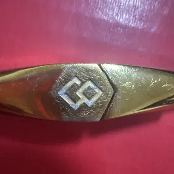 골드 목걸이 특징적인 로고 포함