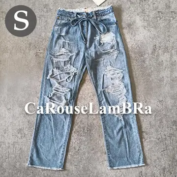 [ 새상품 ] CaRouseLamBRa 케라우스람브라 데님 팬츠 데미지