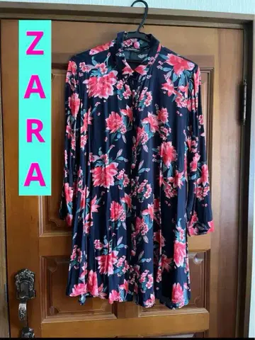 [ 새상품 ] ZARA WOMAN 긴팔 셔츠 꽃무늬 ( L )