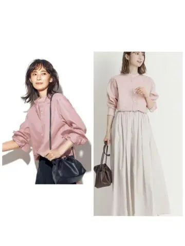 23구 새상품급 [세탁 가능] MY STANDARD 밴드 카라 셔츠