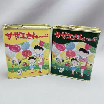 사자에상 사쿠라 드롭 캔 2개 묶음 판매 레어 희귀 빈 캔