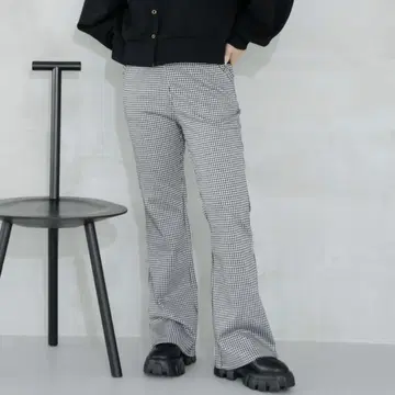 [ 미사용 새상품 ] 주메로 스트레치 프릴 팬츠 체크
