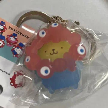 산리오 미야쿠미야쿠 클리어 컬러 키링 폼폼푸딩