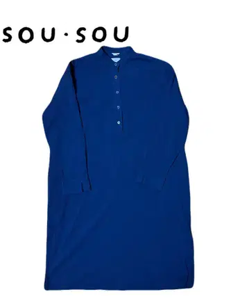 SOU SOU 원피스 긴팔 네이비