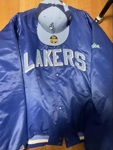 b-boy 초레어 Lakers 바시티 자켓 x 캡