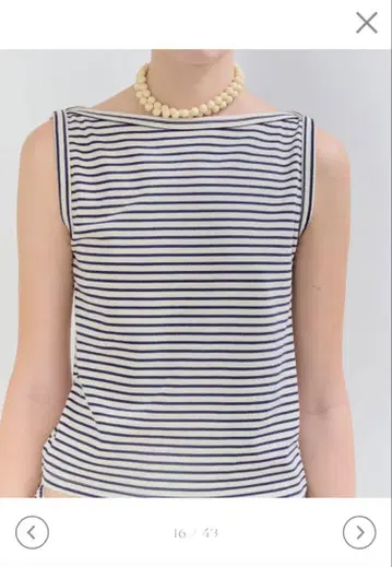 draw drawers Cotton Boat Neck Tanktop