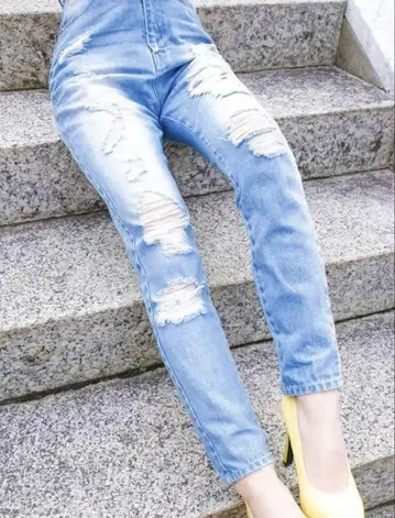 Himary 데미지 데님
