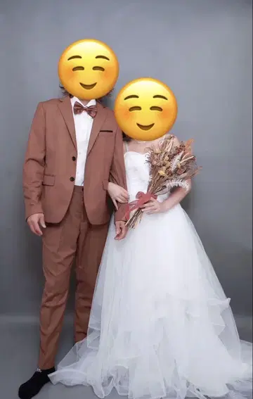 캐주얼 수트 서스펜더 나비 넥타이 웨딩 사진 사전 촬영