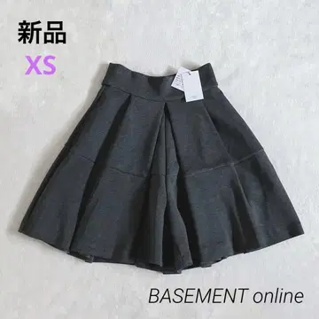 새상품 베이스먼트 온라인 하이웨스트 큐롯 XS 그레이